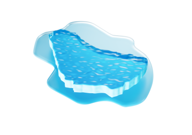 Barbados 'un Su Buzu Küresel Isınma Haritası. Derin mavi suda eriyen buzullar.