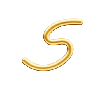 3d Altın Parlak Harf S Alfabesi S Yuvarlak Şişirilebilir Yazı Tipi 3d Görüntü