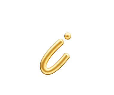 3d Altın Parlak Küçük Harf i Alfabe I Yuvarlak Şişirilebilir Yazı Tipi 3d Görüntü