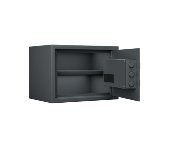 Parlak Gri Dolaplı Çelik Kilit Bitiş Özellikleri 3B Görüntü Güvenliği için Sayısal bir tuş takımı