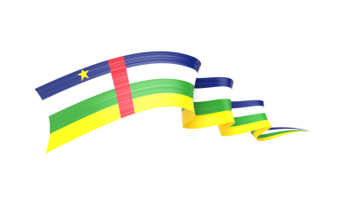 3d Orta Afrika Cumhuriyeti Bayrağı 3d Parlak Sallanan Bayrak Kurdelesi 3d Görüntü