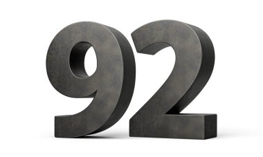 Doksan iki numara. Gri Yapımlı 92 basamak. Demir döküm.