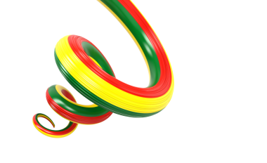 Bolivya 'nın 3d Bayrağı 3d Sarmal Parlak Bolivya Bayrağı 3d Görüntü