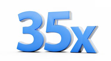Mavi 35x 35 x veya 35 kez Reklam ve Dinamik Satış Sunumları 3D