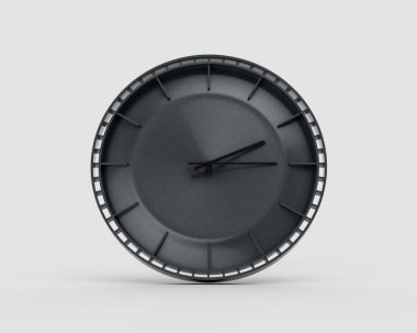Modern Kömür Kara Duvar Saati 02: 15 Modern İç mekan 3D Görüntü için 215: 15