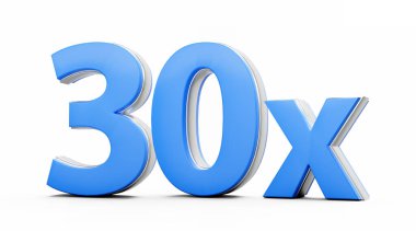 Blue 30x 30 x veya 30 kez Reklam ve Dinamik Satış Sunumları 3D