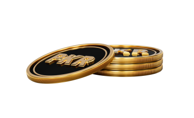 Altın ve Siyah Pakistan Rupileri Yuvarlak Sikkeler Yığını 3D Resimler
