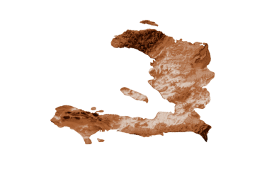 Haiti haritası eski stil, kahverengi grafikler eski tarz Vintage stilinde. Yüksek detaylı 3d illüstrasyon