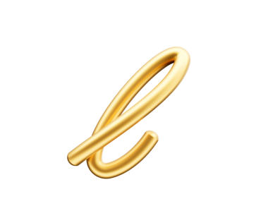 3d Altın Parlak Küçük Harf l Alfabesi Şişirilebilir Yazı Tipi 3d Görüntü