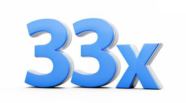 Mavi 33x 33 x veya 33 kez Reklam ve Dinamik Satış Sunumları 3D