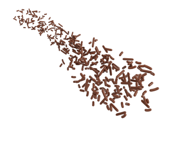 Chocolate Sprinkles For Cakes Or Meises Coming In The Air 3D Illustration