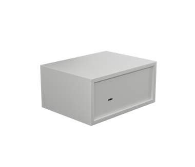 Güvenli depolama için beyaz kapaklı çelik kasa dolabı.