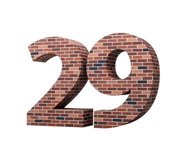 Tuğla Duvarı No: 29 Tuğla Duvarı 3D Görüntü Renkli Duvarından Yapılan 29 haneli