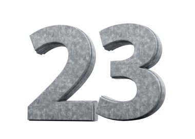 Beton Numara 23 Gri Beton Taş Yapımı Beyaz Görüntü