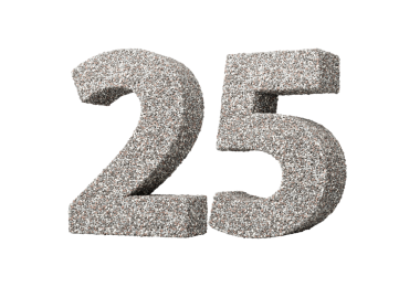 Kaya parçalarından ya da Gravels 3D Illustration 'dan yapılmış 25 numara.