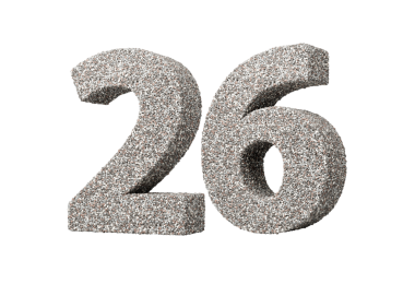 Kaya parçalarından ya da Gravels 3D Illustration 'dan yapılmış 26 numara.