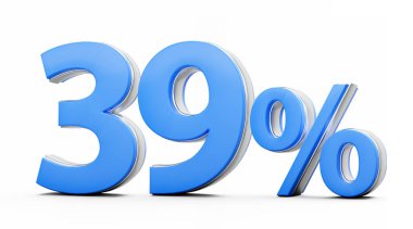 Canlı Mavi% 39 Beyaz Arkaplanda Metalik Işıltılı% 39 İşaret 3B Görüntü