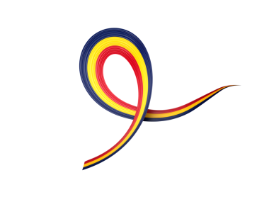 3D Çad Bayrağı 3d Parlak Dalgalanma Farkındalığı Kırmızı 3d Görüntü Üzerinde Bayrak