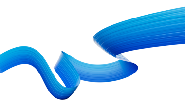 3d Dalgalı Mavi Bayrak 3d Dalgalanan Soyut Kurdele 3d Görüntü