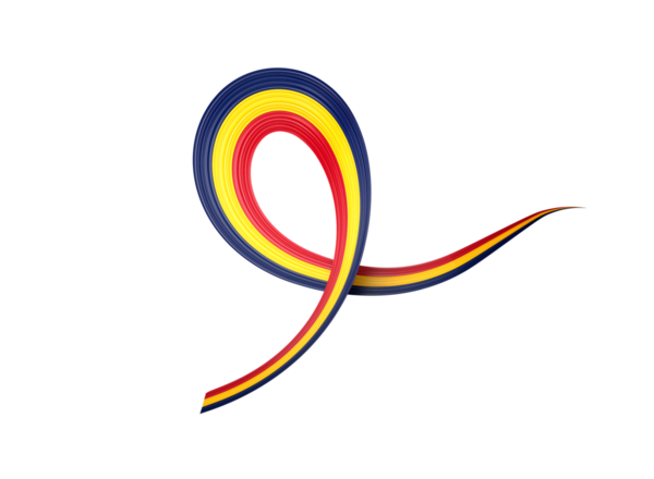 3D Çad Bayrağı 3d Parlak Dalgalanma Farkındalığı Kırmızı 3d Görüntü Üzerinde Bayrak