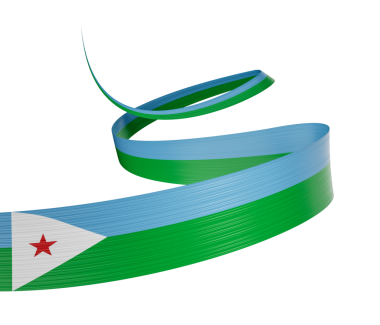 3d Cibuti bayrağı 3d Sallanan Kurdele, 3d Görüntü