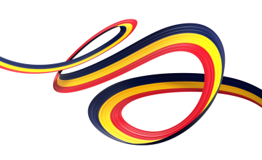 Çad 'ın 3d Bayrağı Parlak Sallanan Chad Kurdelesi 3d Görüntü