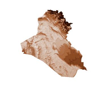 Irak haritası eski tarz, kahverengi grafikler antika tarzı. Yüksek detaylı 3d illüstrasyon
