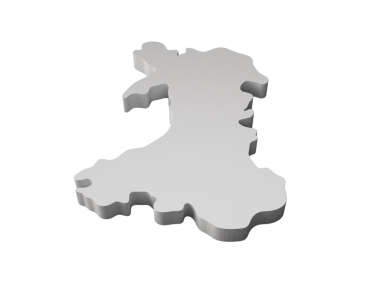 Galler haritası 3d illüstrasyon