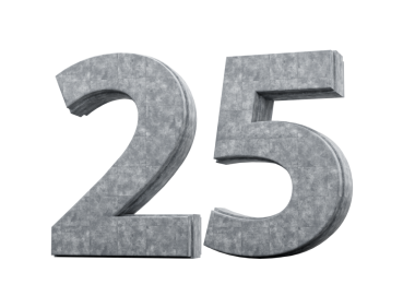 Beton Numara 25 25 Gri Beton Taş Yapımı 3D Görüntü