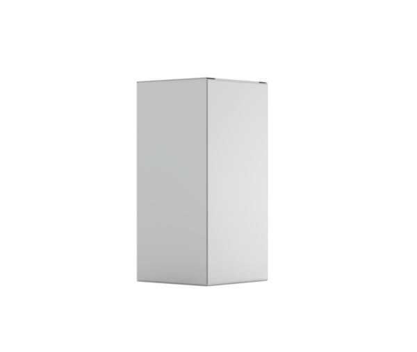 Dikdörtgen şeklinde bir karton kutu, 3d Dikey Resimde Duran Paketleme Konsepti için.