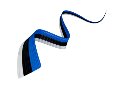 Estonya bayrağı, 3D resim