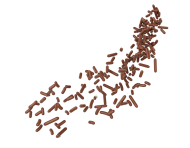 Chocolate Sprinkles For Cakes Or Meises Coming In The Air 3D Illustration