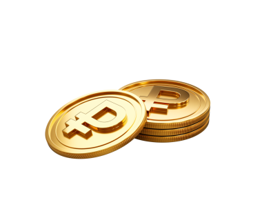 3D Altın Rus Rublesi Yığını Parlak Yuvarlak Paralar Yığını 3D İllüstrasyon