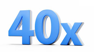 Blue 40x 40 x ya da 40 kez Reklam ve Dinamik Satış Sunumları 3D