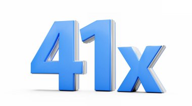 Mavi 41x Kırk Bir x veya 41 kez Reklam ve Dinamik Satış Sunumları 3D