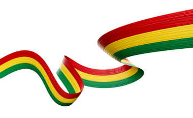 3d Gine Bayrağı 3d Parlak Dalgalı Gine Kurdelesi 3d Görüntü