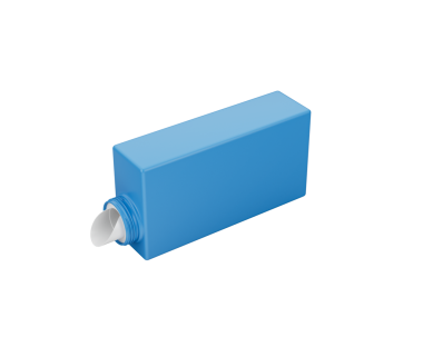 Parlak Mavi Yıkama Şişesi Pompa Söndürücü Sergisi Modern Tasarım 3D İllüstrasyon