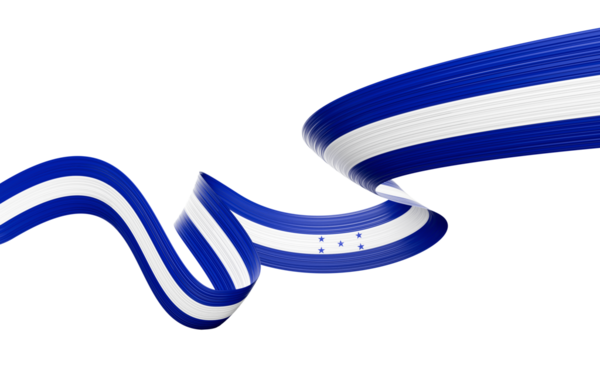 3d Honduras Bayrağı 3d Parlak Dalgalı Honduras Kurdelesi 3d Görüntü