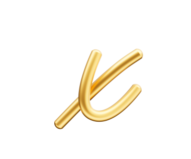 3d Altın Parlak Küçük Harf X Alfabesi x Yuvarlak Şişirilebilir Yazı Tipi 3d Görüntü