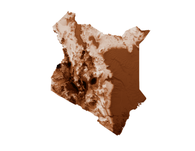 Kenya haritası eski tarz, kahverengi grafikler eski tarz Vintage stilinde. Yüksek detaylı 3d illüstrasyon