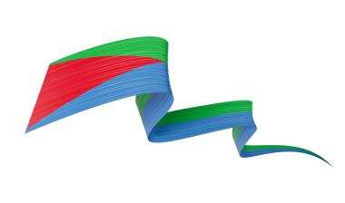 Eritre 'nin 3d Bayrağı 3d Dalgalı Parlak Eritre Kurdelesi Kırmızı, 3d illüstrasyon
