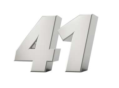 Gümüş 3D numara 441. 3d illüstrasyon