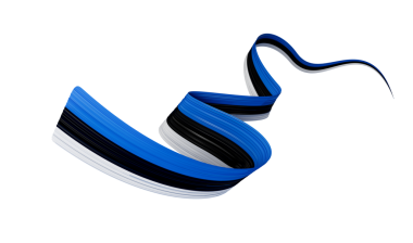 Estonya bayrağı, 3D resim