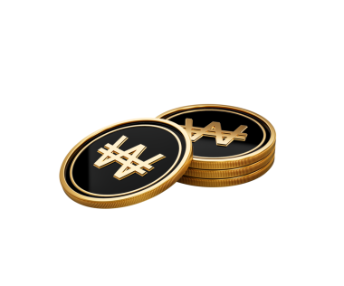 Parlak Altın ve Siyah Kore Won Bozuklukları Yuvarlak Sikkeler Yığını 3D Görüntü