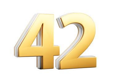 3D Altın Parlak 42 Numara Gümüş Dış Çizgili 42 numara