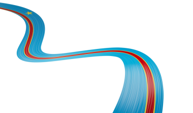 Demokratik Kongo Cumhuriyeti 'nin 3D Bayrağı 3D Dalgalı Parlak Kurdele 3D Görüntü