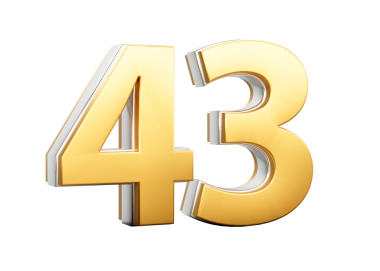 3 Boyutlu Altın Parlak 43 Numara Gümüş Çizgili 43 Numara