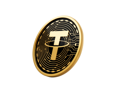 3d Altın ve Siyah Yuvarlak Şifreleme Bağlayıcı USDT Para 3d Görüntü