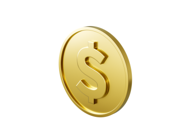 3d Altın Parlak Yuvarlak ABD Doları 3d Görüntü