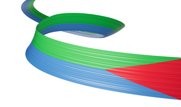 Eritre 'nin 3d Bayrağı 3d Dalgalı Parlak Eritre Kurdelesi Kırmızı, 3d illüstrasyon